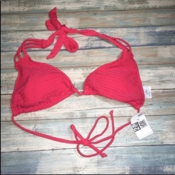 Mossimo Red Bikini Top Women’s Medium - Picture 2 of 4